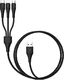Kabel USB Rock Space USB-A - USB-C + microUSB + Lightning 1.2 m Czarny (334) 2