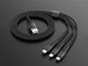 Kabel USB Rock Space USB-A - USB-C + microUSB + Lightning 1.2 m Czarny (334) 4