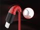 Kabel USB Rock Space Kabel Rock Hi-Tensile 3w1 3A 1,2M USB-C + Lightning + Micro Czerwony uniwersalny 7