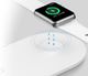 Ładowarka Baseus Smart 2in1 indukcyjna QI iPhone Apple Watch Biała 8
