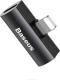 Adapter USB Baseus L46 Lightning - Lightning x2 Czarny  (BRA008293) 2
