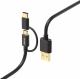 Kabel USB Hama USB-A - microUSB + USB-C 1 m Czarny (178327) 5