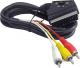 Kabel Gembird Scart - RCA (Cinch) x3 1.8m czarny (CCV519001) 1