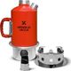Kuchenka czajnik turystyczny Survival Kettle czerwona - zestaw ze stalowym paleniskiem uniwersalny 1