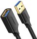 Kabel USB Ugreen USB-A - USB-A 0.5 m Czarny (30125) 1