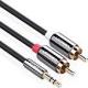 Kabel Ugreen Jack 3.5mm - RCA (Cinch) x2 2m czarny (10584) 2