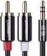 Kabel Ugreen Jack 3.5mm - RCA (Cinch) x2 3m czarny (10590) 1
