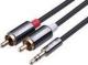 Kabel Ugreen Jack 3.5mm - RCA (Cinch) x2 3m czarny (10590) 2