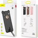 Baseus Baseus Bear Silicone Case silikonowe etui pokrowiec ze smyczą na nadgarstek iPhone XR różowy (WIAPIPH61-BE04) uniwersalny 8