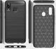 Hurtel Carbon Case elastyczne etui pokrowiec Samsung Galaxy A30 niebieski uniwersalny 3
