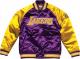 Kurtka męska Mitchell & Ness Kurtka męska NBA Los Angeles Lakers Tough Season Satin fioletowo-żółta r. L 1