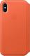 Apple Etui skórzane folio Iphone XS - oranż 1