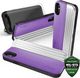 Zizo Zizo Retro Series - Etui Iphone X Z Kieszenią Na Karty + Podstawka + Szkło 9h Na Ekran (purple/silver) 1