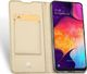 Dux Ducis Skin Pro etui pokrowiec z klapką Samsung Galaxy A50 złoty uniwersalny 3