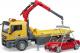 Bruder MAN TGS Pomoc drogowa z autem Roadster czerwonym i modułem (03750) 7