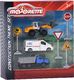 Mattel Majorette Zestaw budowlany Koparka, wywrotka, van i znaki drogowe 2