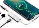 Stacja/replikator Baseus Audio Converter L53 adapter przejściówka z USB Typ C (boczny wtyk) na USB Typ C + mini jack 3.5mm czarno-srebrny (CATL53-S1) uniwersalny 2