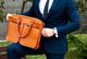 Torba Solier Torba skórzana na ramię, laptopa SOLIER brązowy vintage 13
