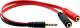 Kabel Mozos Jack 3.5mm - Jack 3.5mm x2 0.2m czerwony (ASM-1) 2