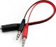 Kabel Mozos Jack 3.5mm - Jack 3.5mm x2 0.2m czerwony (ASM-2) 1