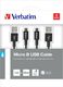 Kabel USB Verbatim USB-A - microUSB 1 m Czarny (48875) 1