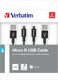 Kabel USB Verbatim USB-A - microUSB 1 m Czarny (48874) 1