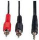 Kabel Hama Jack 3.5mm - RCA (Cinch) x2 5m czarny czerwony (99048918) 1