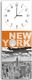 Feeby Obraz z zegarem, New York 2 25x65 1