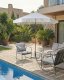 Beliani Parasol ogrodowy 258 cm MURASA Biały 2