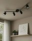 Lampa sufitowa Beliani Lampa spot 4-punktowa NYANDO Metal Czarny 4