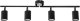 Lampa sufitowa Beliani Lampa spot 4-punktowa NYANDO Metal Czarny 5