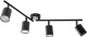 Lampa sufitowa Beliani Lampa spot 4-punktowa NYANDO Metal Czarny 7