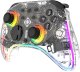Deltaco Kontroler gier Gaming GAM-198-T Bezprzewodowy Bluetooth/USB Przezroczysty RGB z przyciskiem C i makro dla Switch 2