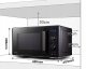 Kuchenka mikrofalowa Toshiba MW2-AG23PF Kuchenka Mikrofalowa 3w1 Grill 900W Funkcja ECO* Czarna 2