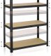 EkoStick Regał Magazynowy Garażowy Warsztatowy Metalowy Czarny Ocynk 875kg 180x90cm 9