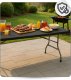 EkoStick Stół Ogrodowy Rozkładany Plastikowy Czarny Cateringowy Bankietowy 180x74cm 3