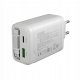 Ładowarka Canyon CANYON charger OnCharge 65RC Build-In Cable USB-C 65W 1xPD 1xQC EU White 3