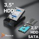 Kieszeń Reagle OBUDOWA DYSKU 2,5 3,5 KIESZEŃ NA DYSK HDD SSD HUB USB SATA III DO 20TB ZASILACZ 24W 4