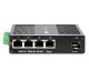 Konwerter światłowodowy Techly Media konwerter switch Ethernet 1000Base RJ45 na slot SFP, DIN, IP40 1