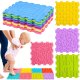 LeanToys Sensoryczne Puzzle Silikonowe Mata Ścieżka Sensoryczna Kolorowe 25 cm 12el. EDUKAMP 1