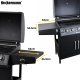 Heckermann Grill gazowy ogrodowy stalowy nierdzewny 5+1 YF-01JY05-B żeliwny ruszt 17,4 kW czarny 12