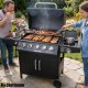 Heckermann Grill gazowy ogrodowy stalowy nierdzewny 5+1 YF-01JY05-B żeliwny ruszt 17,4 kW czarny 3