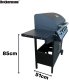 Heckermann Grill gazowy ogrodowy stalowy nierdzewny 5+1 YF-01JY05-B żeliwny ruszt 17,4 kW czarny 6