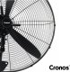 Termowentylator Cronos Wentylator ścienny z pilotem Cronos 50cm Czarny Wiatrak na ścianę cichy mocny 12