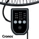 Termowentylator Cronos Wentylator ścienny z pilotem Cronos 50cm Czarny Wiatrak na ścianę cichy mocny 15