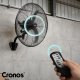 Termowentylator Cronos Wentylator ścienny z pilotem Cronos 50cm Czarny Wiatrak na ścianę cichy mocny 2