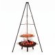 Springos Grill ogniskowy, wiszący na stojaku z regulacją wysokości, palenisko, ruszt 50 cm UNIWERSALNY 3