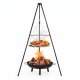 Springos Grill ogniskowy, wiszący na stojaku z regulacją wysokości, palenisko, ruszt 50 cm UNIWERSALNY 4