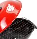 Springos Grill węglowy zamykany pokrywą okrągły ruszt 41 cm przenośny czarno-czerwony Uniwersalny 15