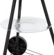 Springos Grill węglowy zamykany pokrywą okrągły ruszt 41 cm przenośny czarno-czerwony Uniwersalny 16